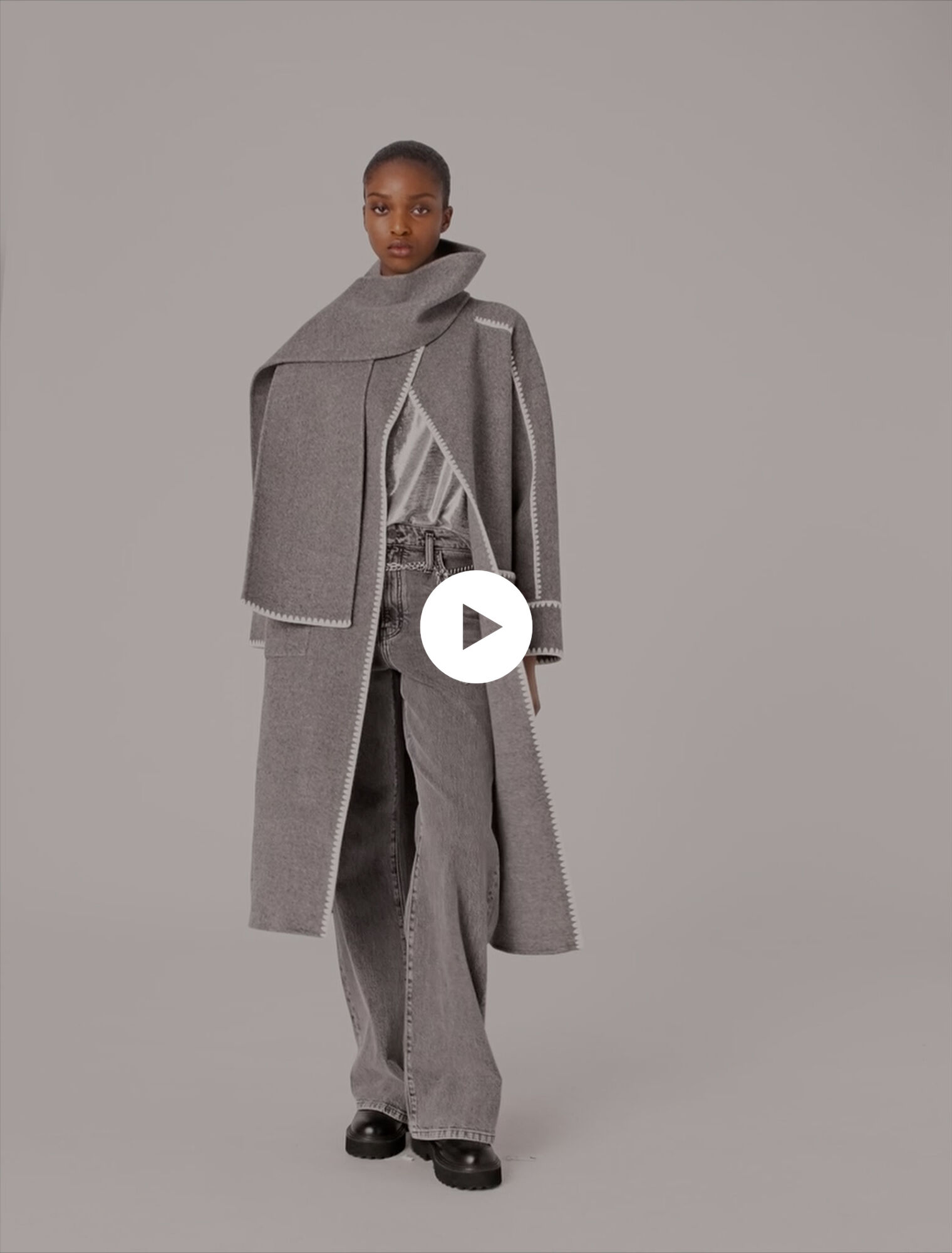 Long double-faced coat