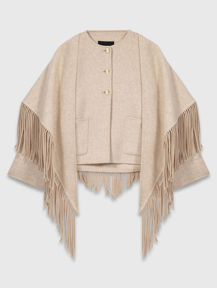 Cropped wool coat