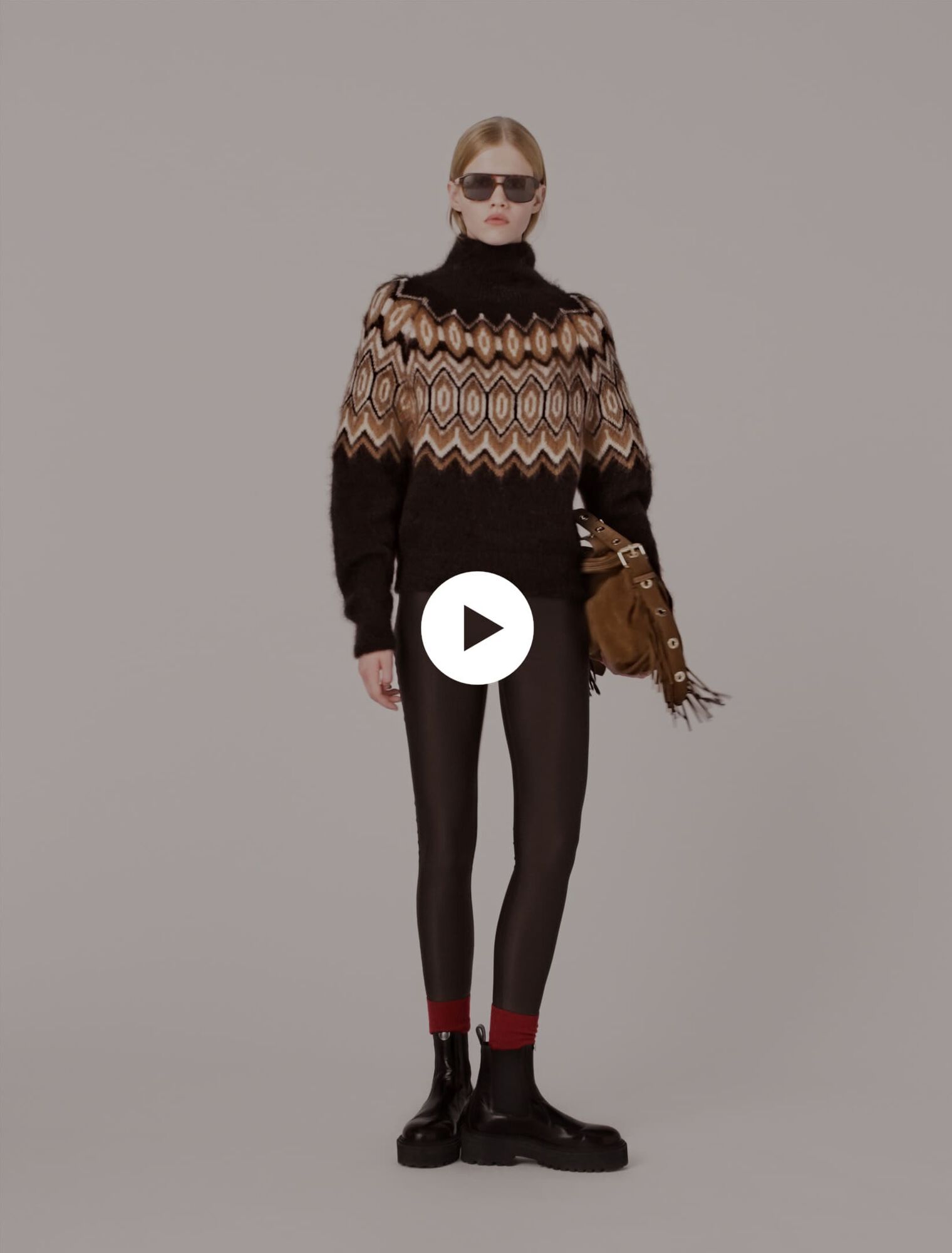 Fair Isle high-neck jumper