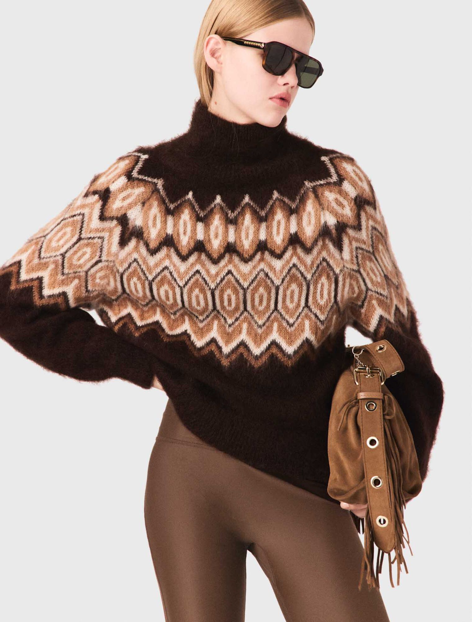 Fair Isle high-neck jumper