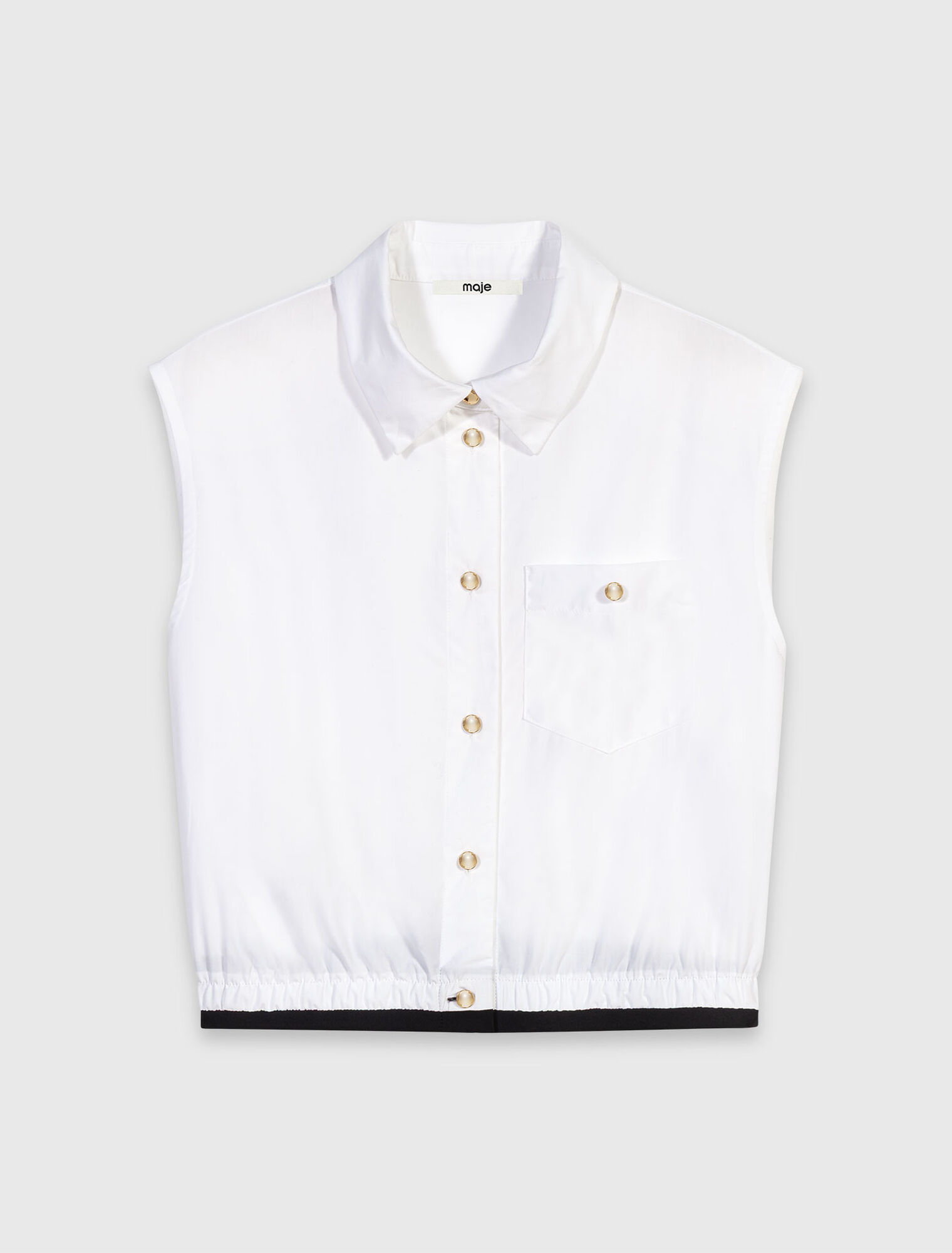 Cropped sleeveless shirt