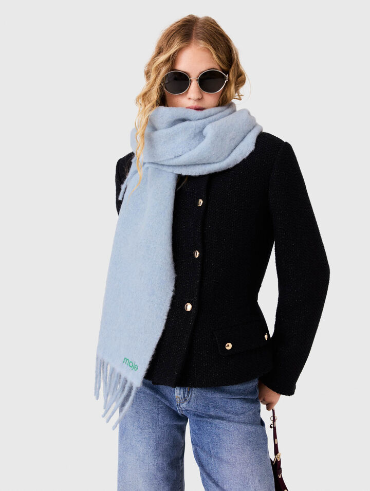 Wool and alpaca blend scarf