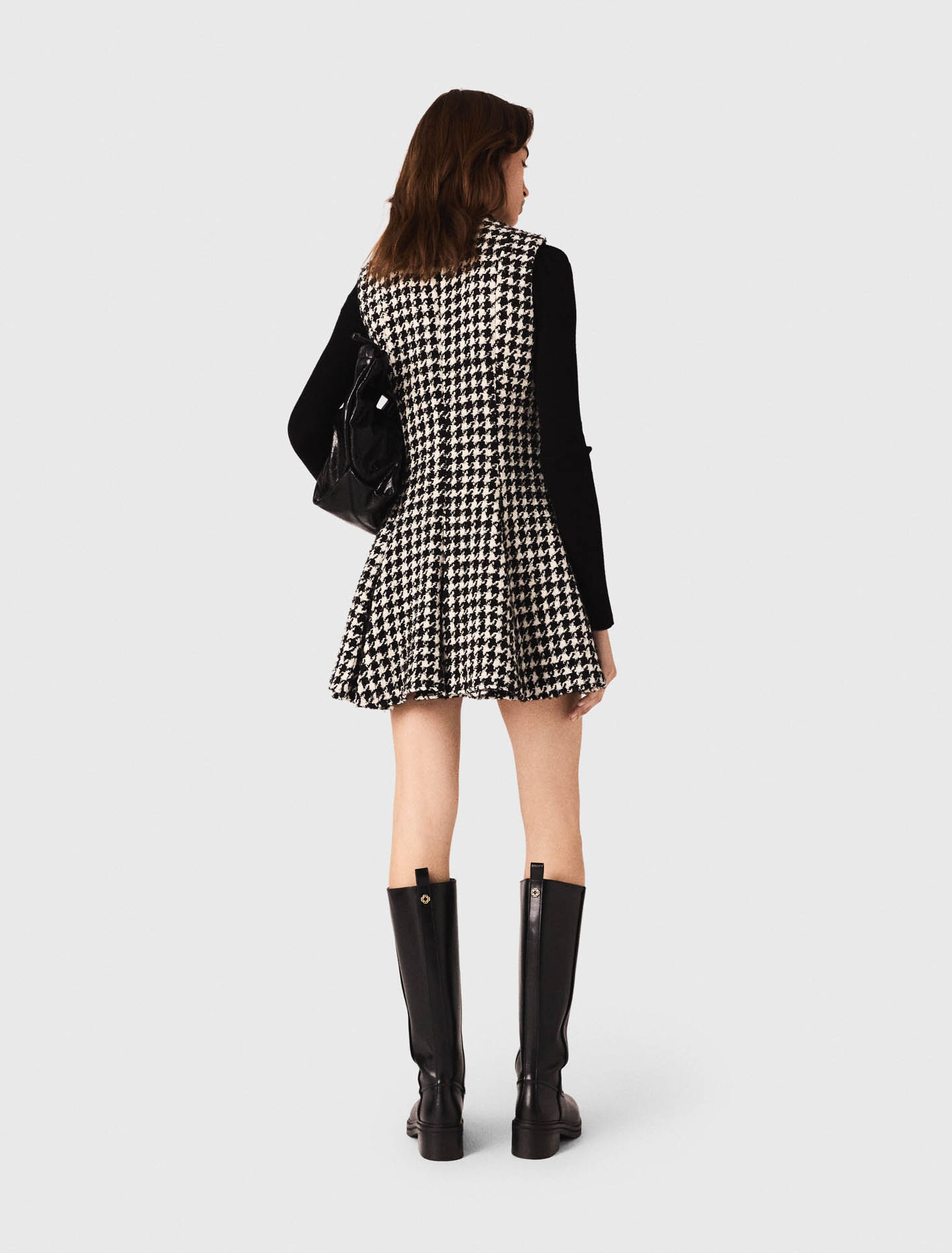 Flared tweed dress