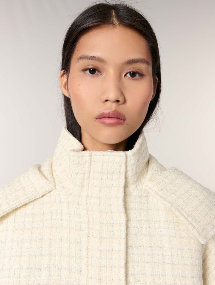 Tweed down jacket