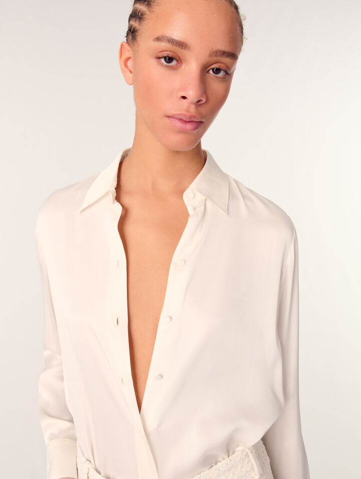 White silk shirt
