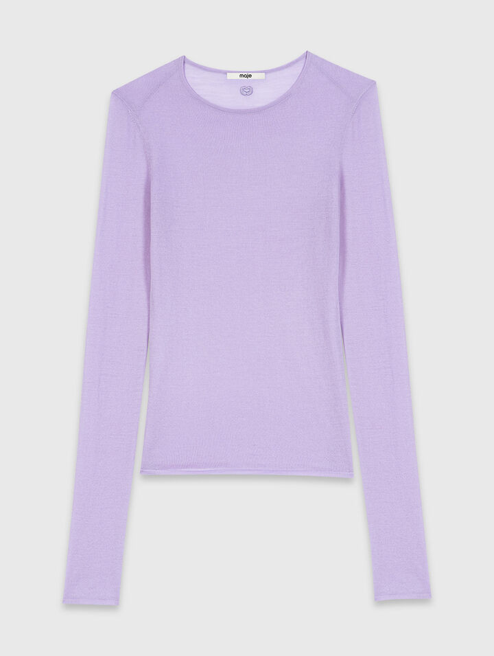 Second-skin round neck jumper