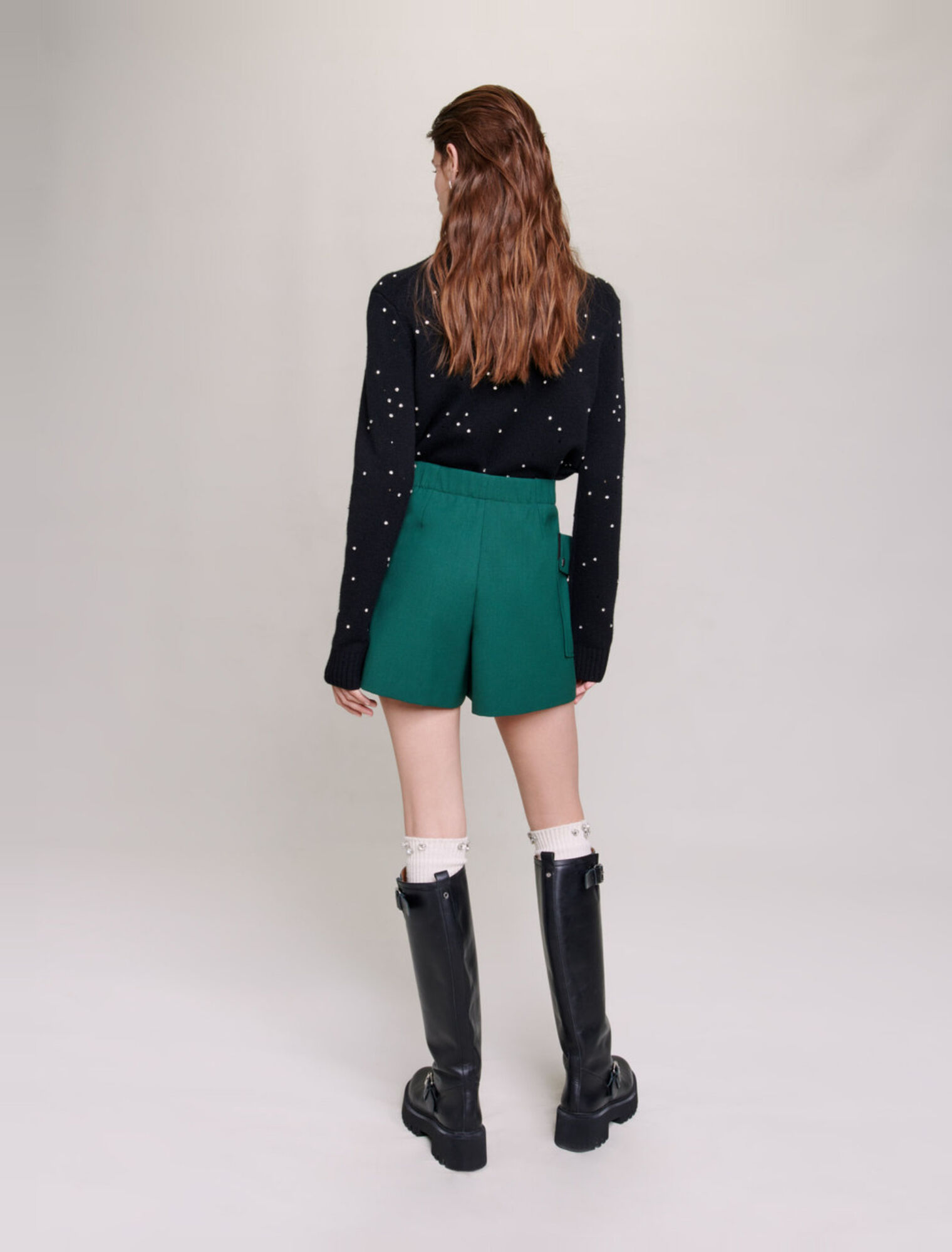 Structured shorts with pockets