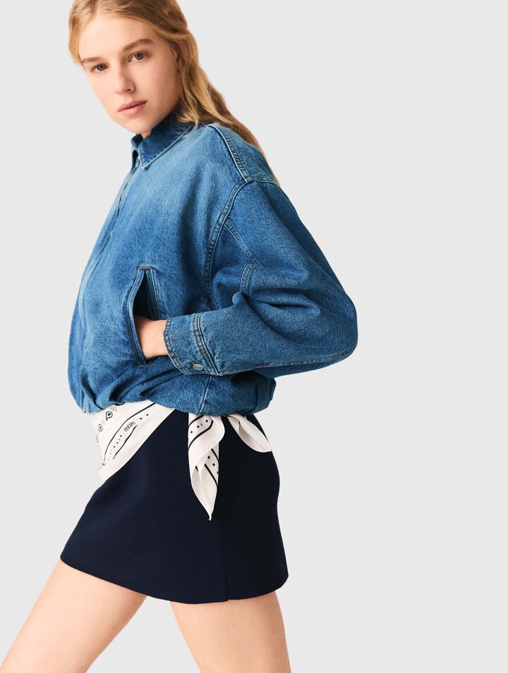 Denim bomber jacket