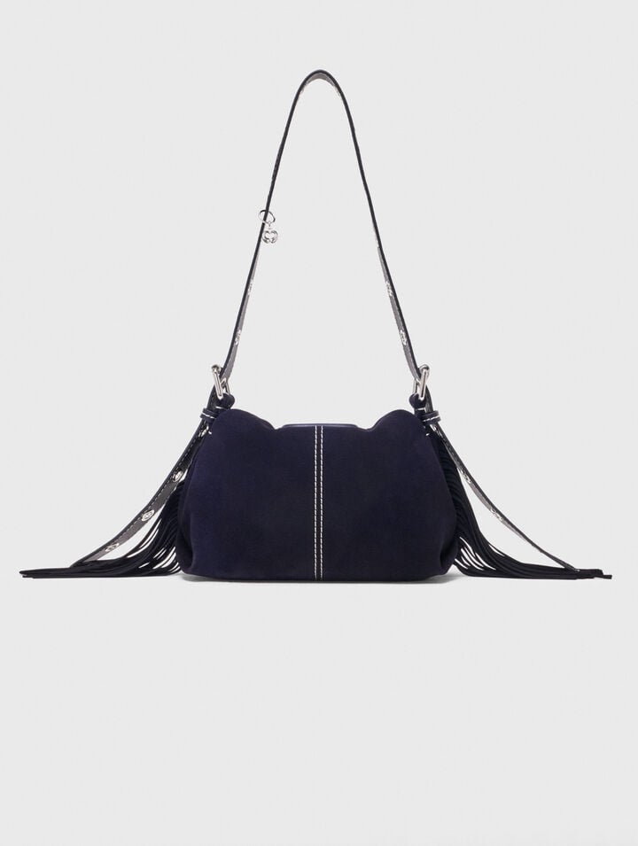 Topstitched suede mini Miss M bag