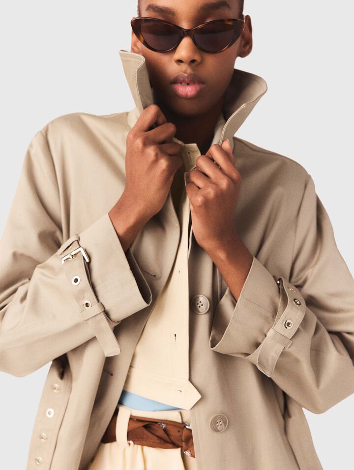 Trench with removable hood