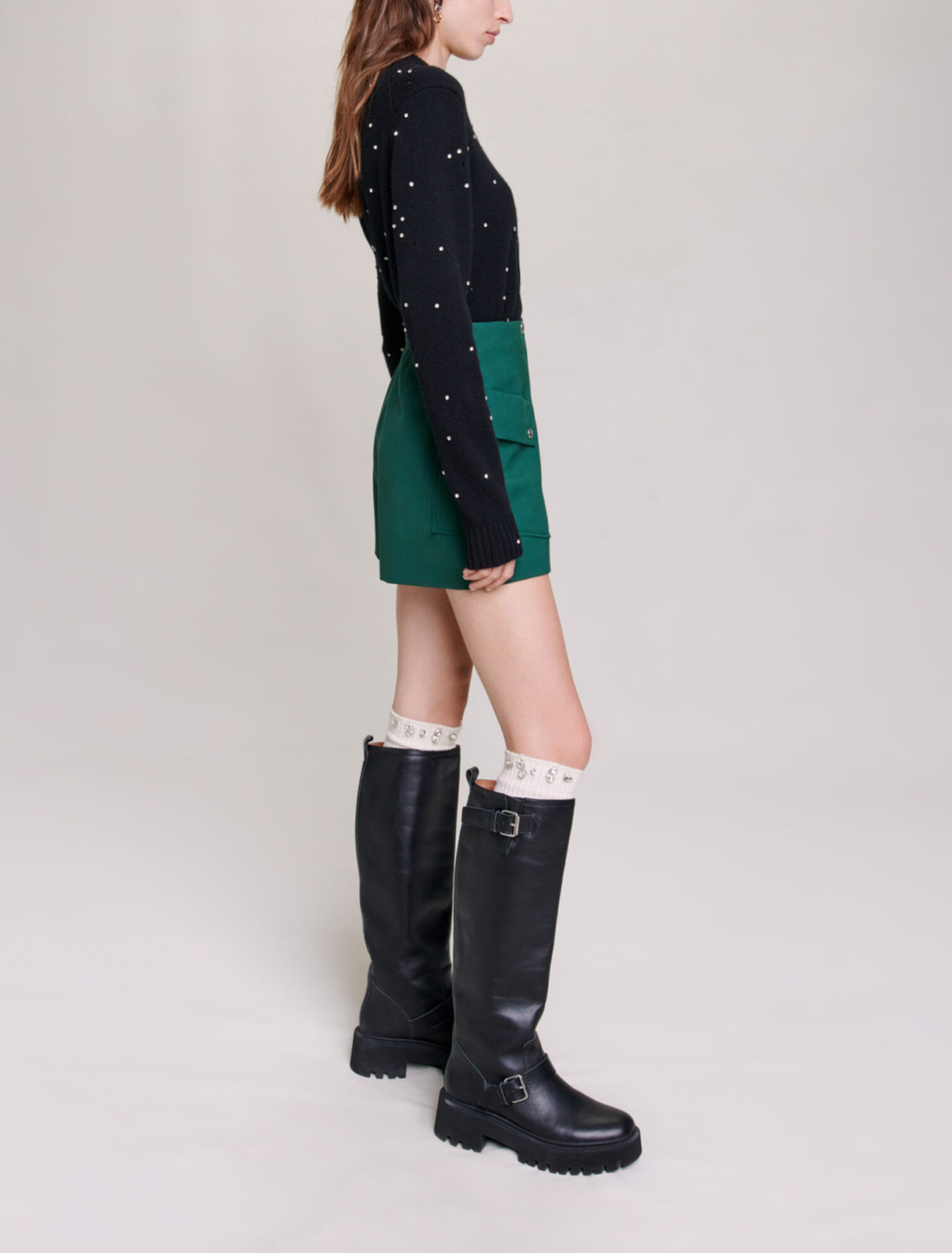 Structured shorts with pockets