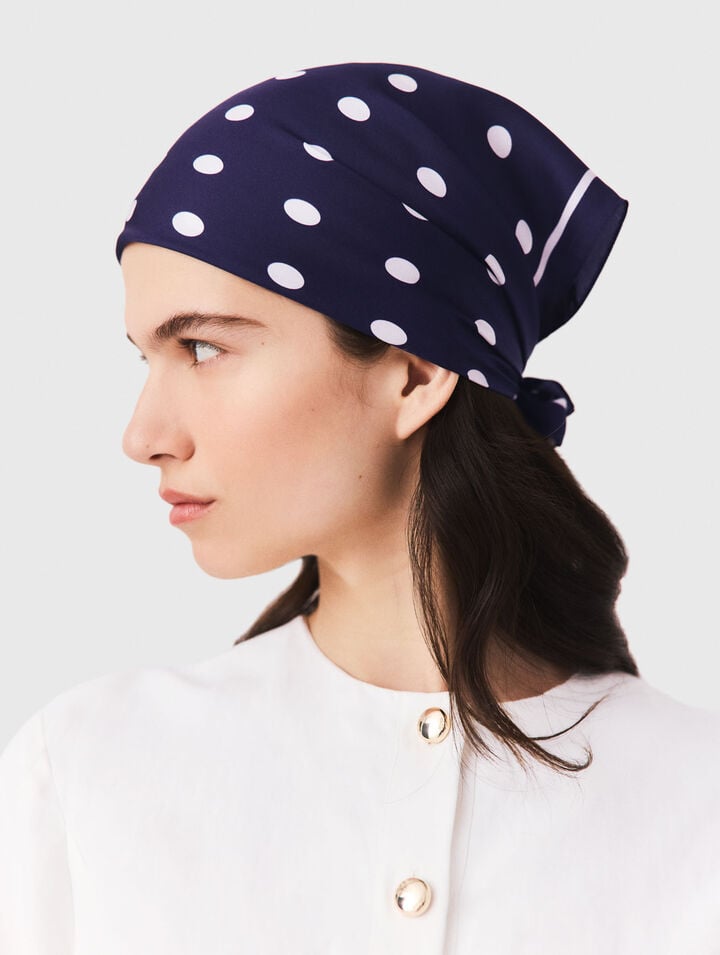 Silk polka dot bandana
