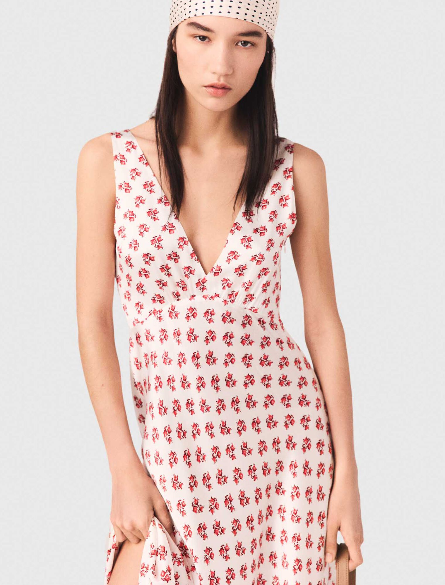 Patterned silk dress