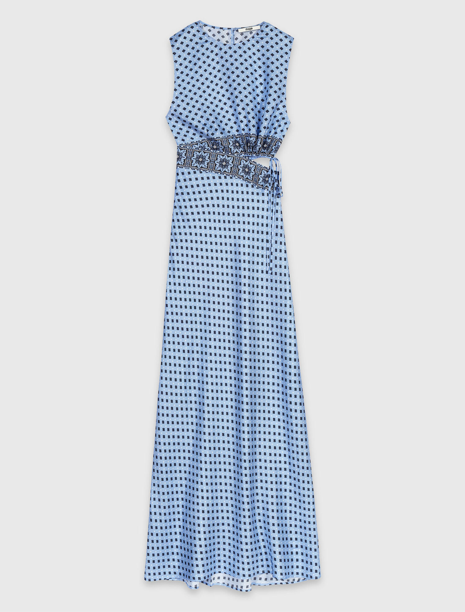 Patterned cutaway dress