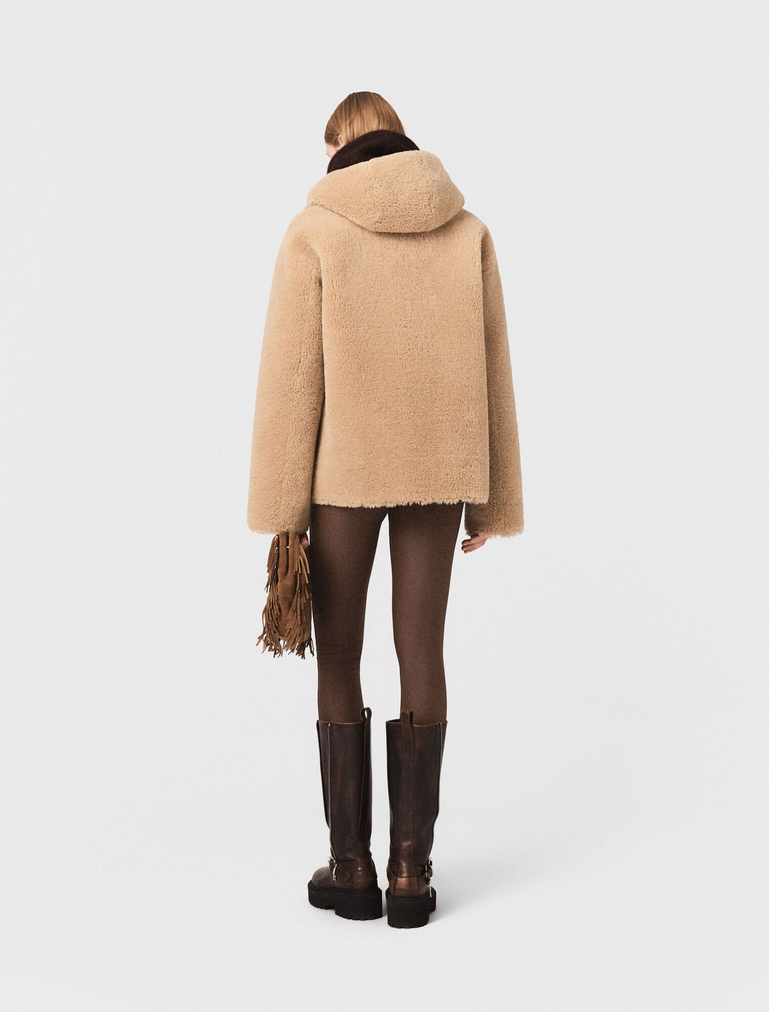 Reversible coat with hood