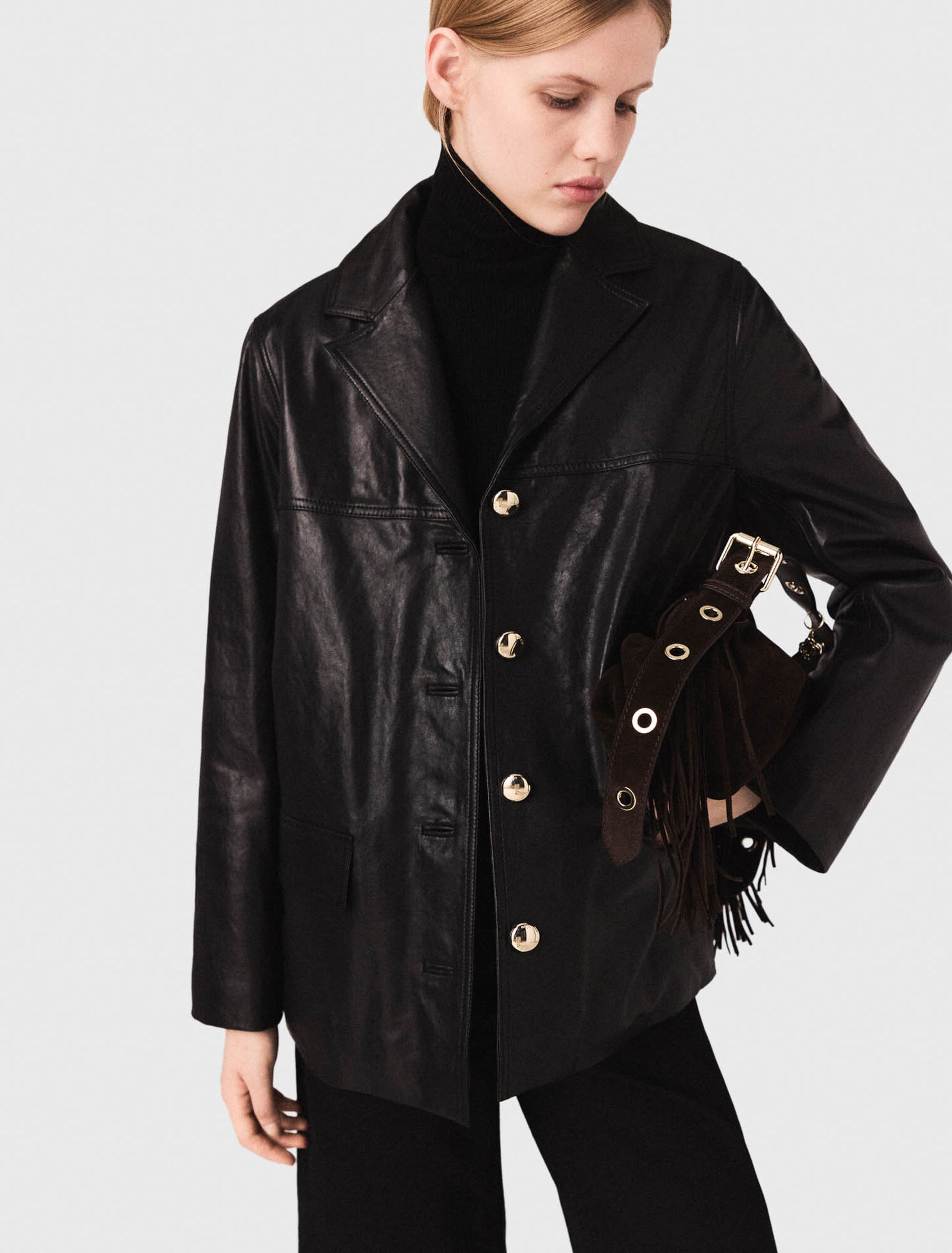 Quilted leather jacket