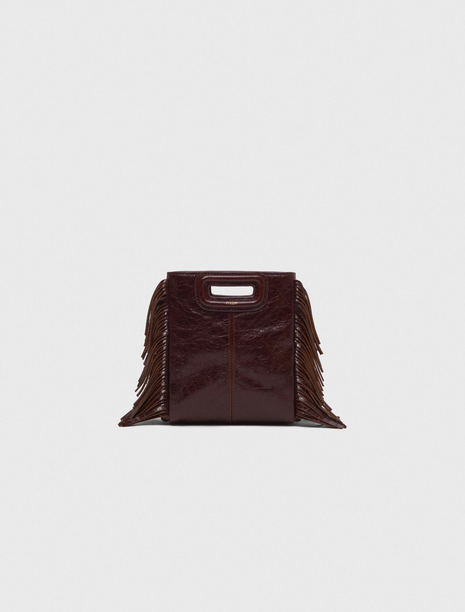 Crackled leather mini M bag