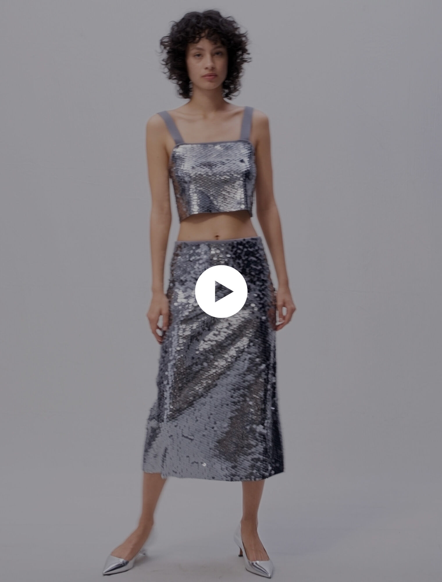 Sequinned knit top
