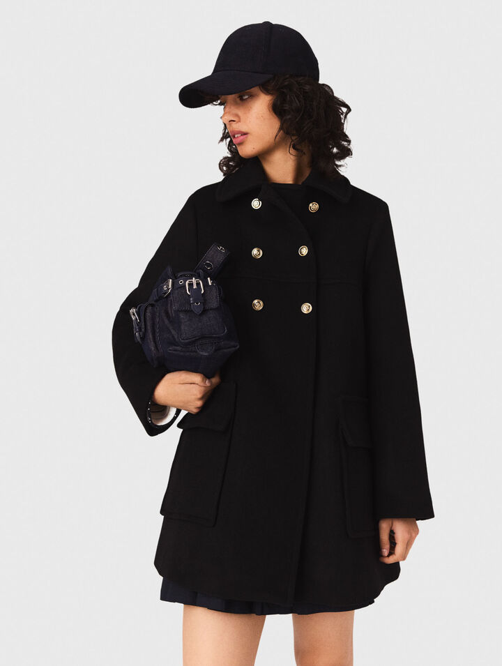 Wool blend coat