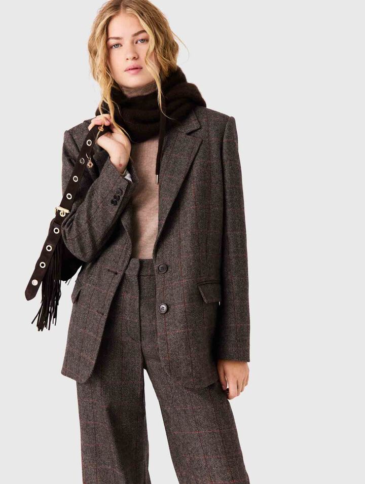 Belted suit jacket