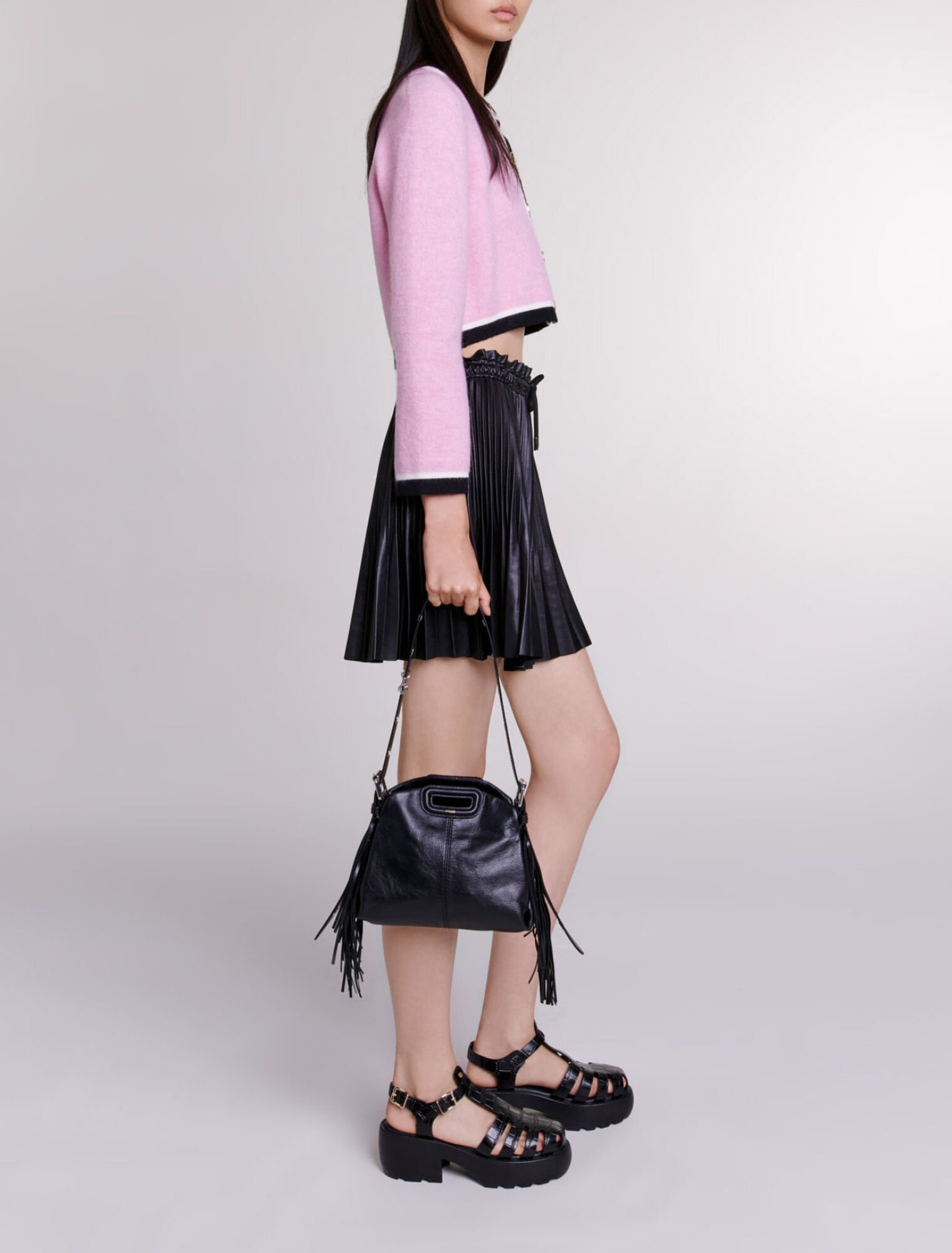 Short pleated skirt