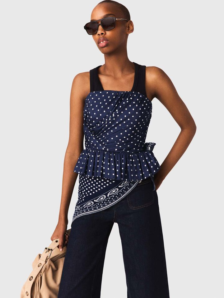 Patterned bustier top