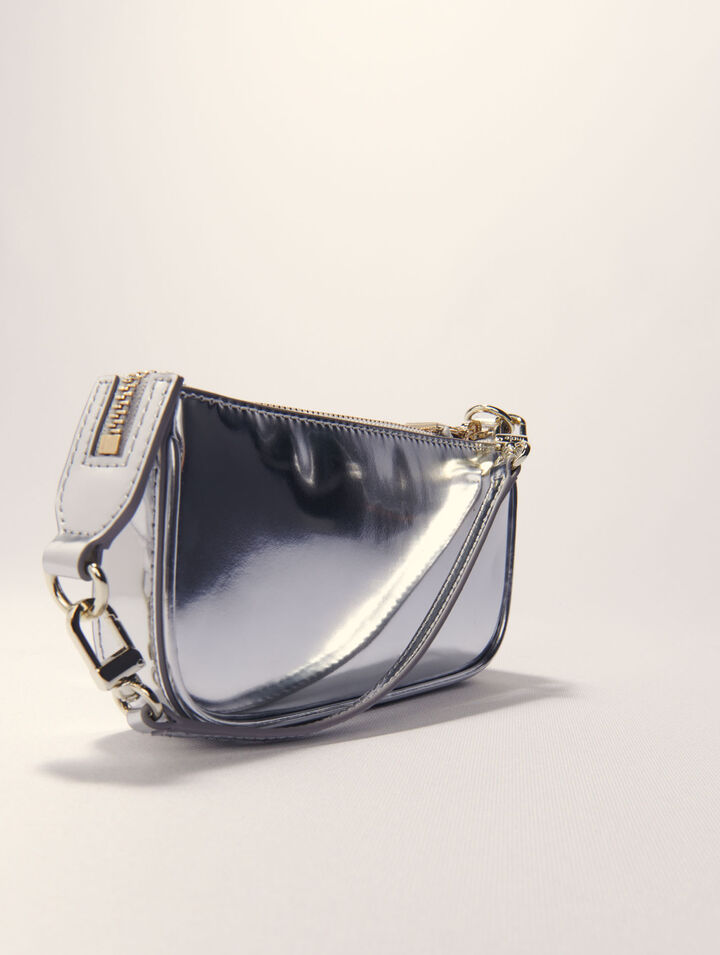 Mirrored leather Sarah pouch