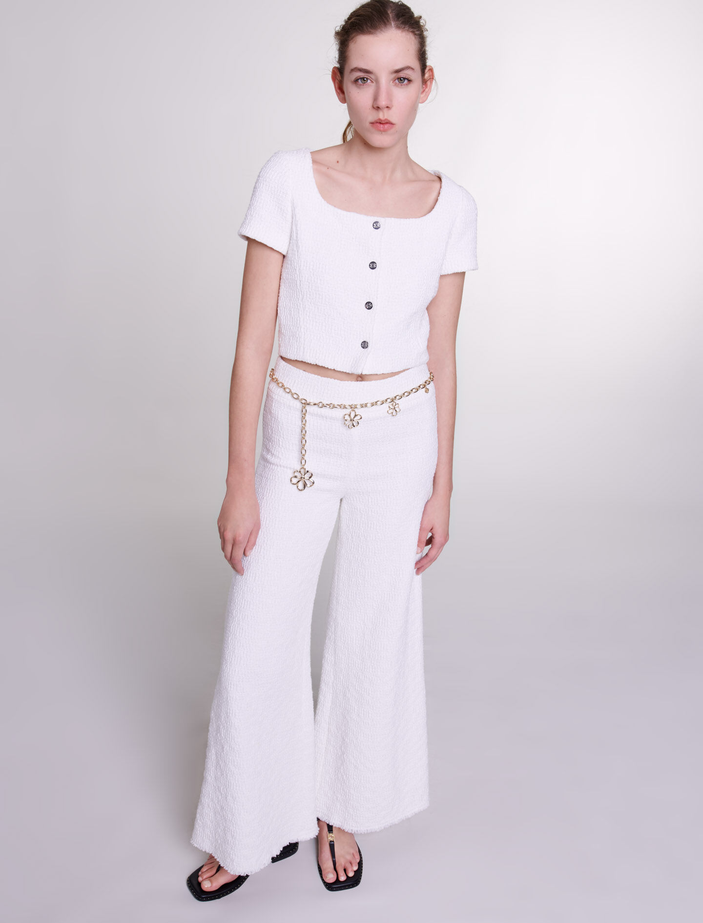 Tweed top White for Women | Maje