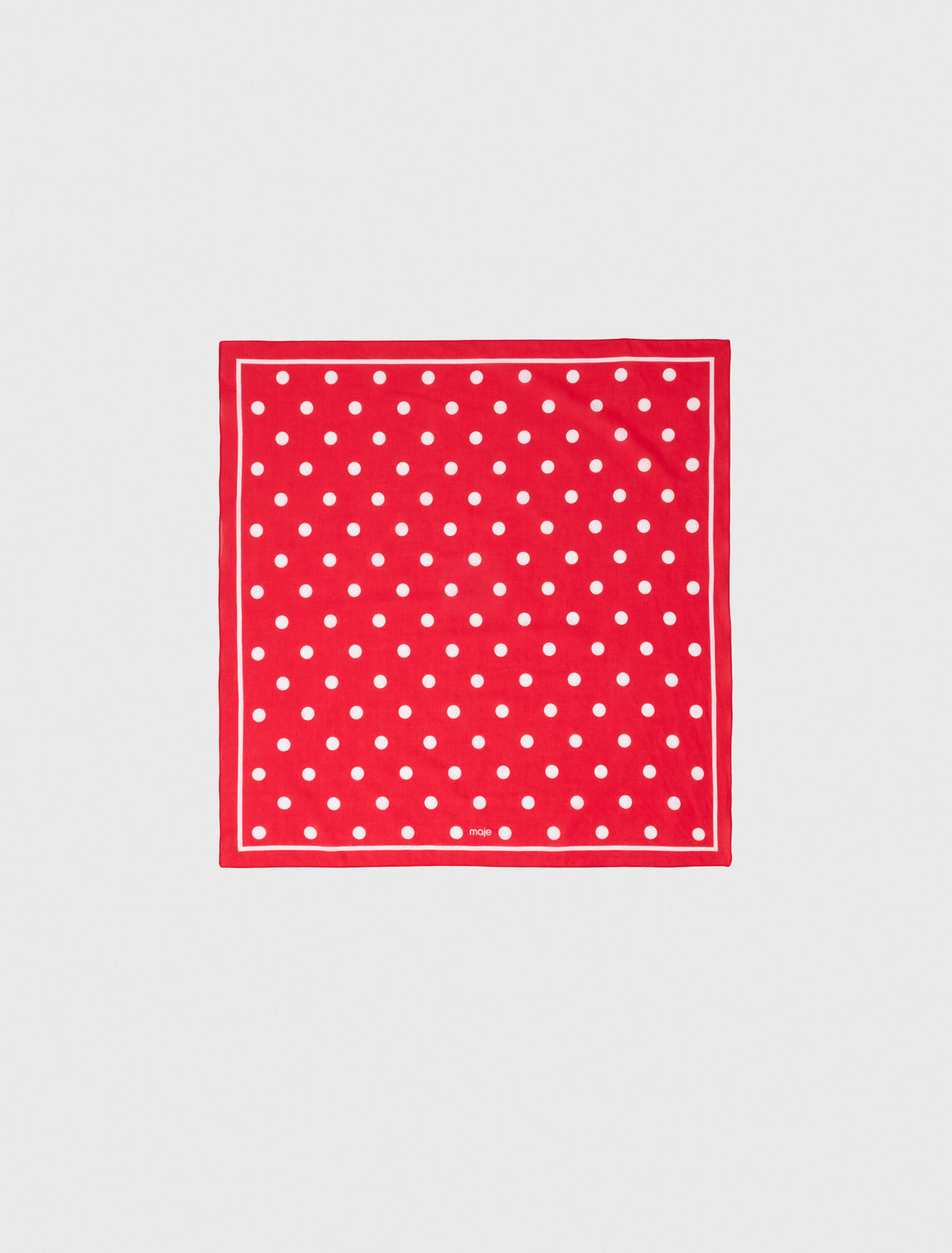 Polka dot cotton bandana