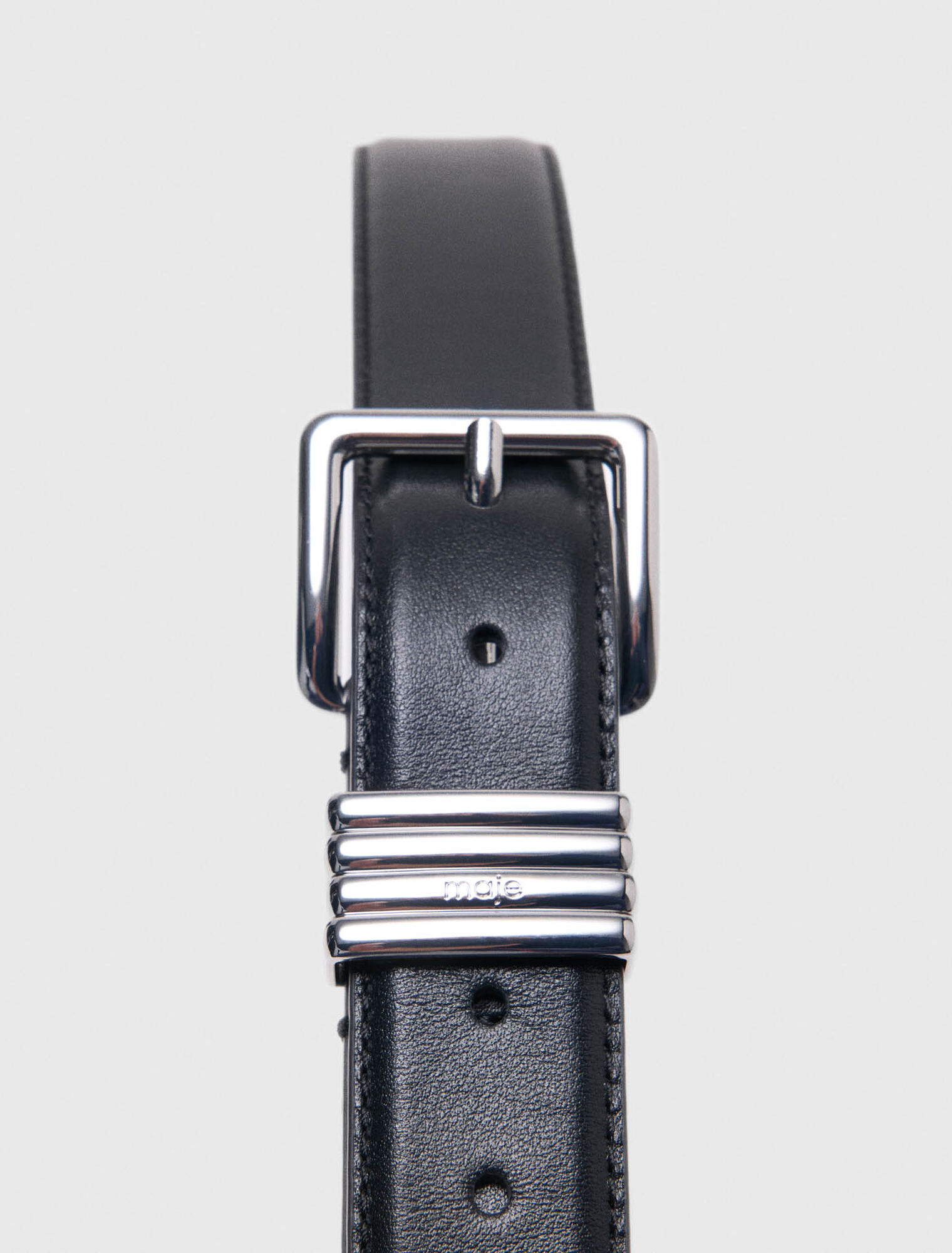 Smooth leather belt