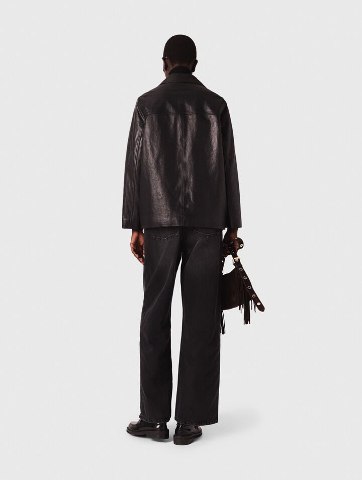 Quilted leather jacket