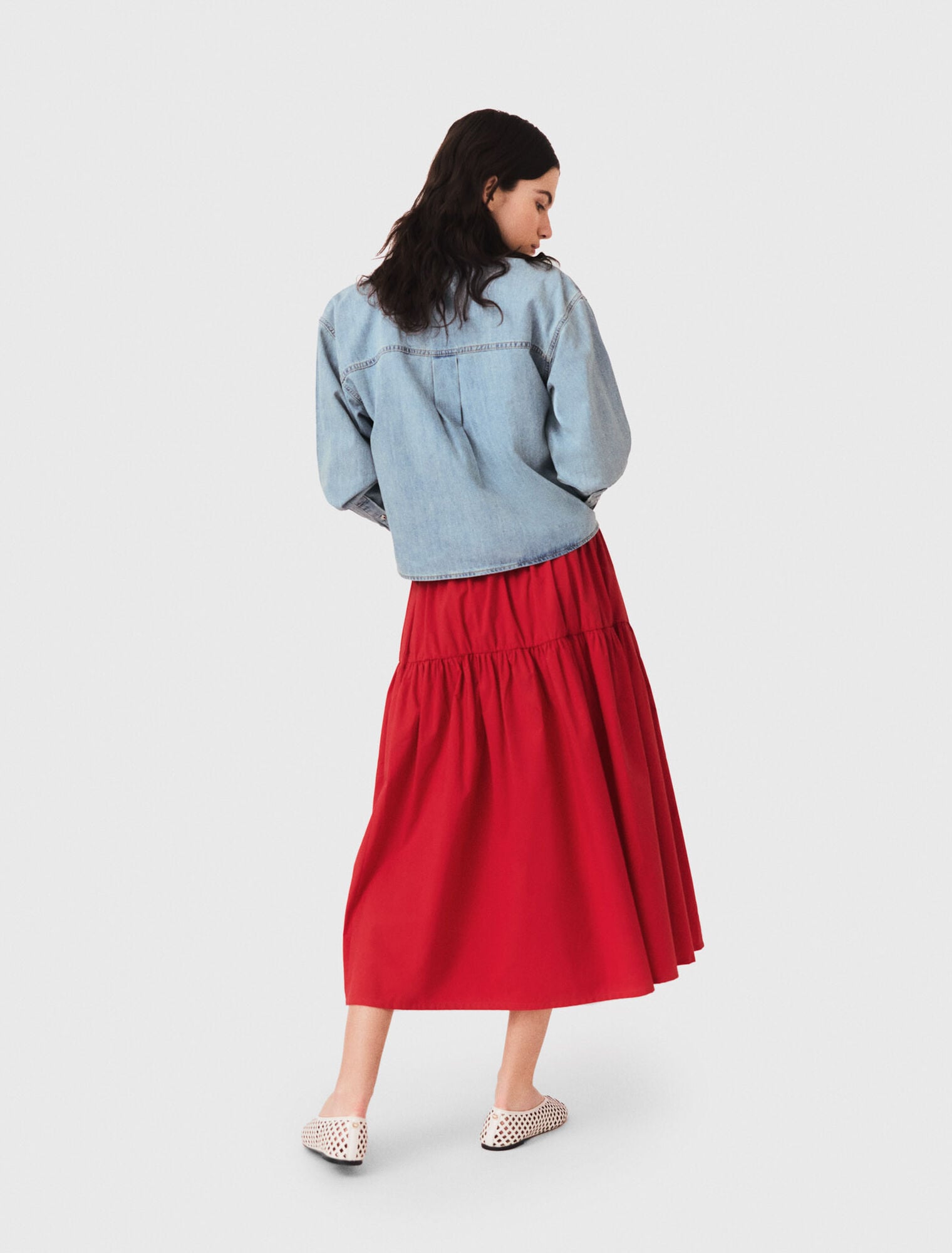 Long gathered skirt