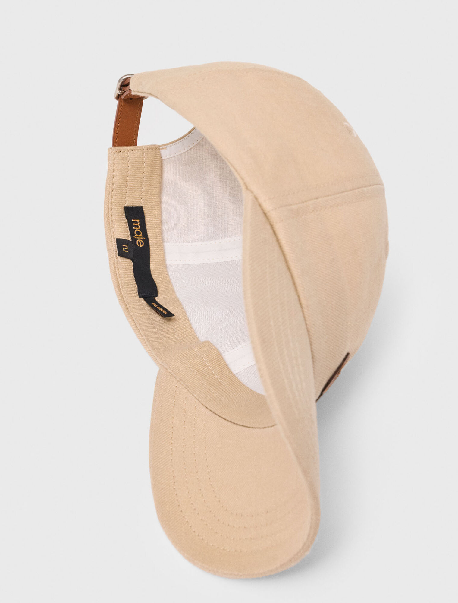 Linen blend cap with logo