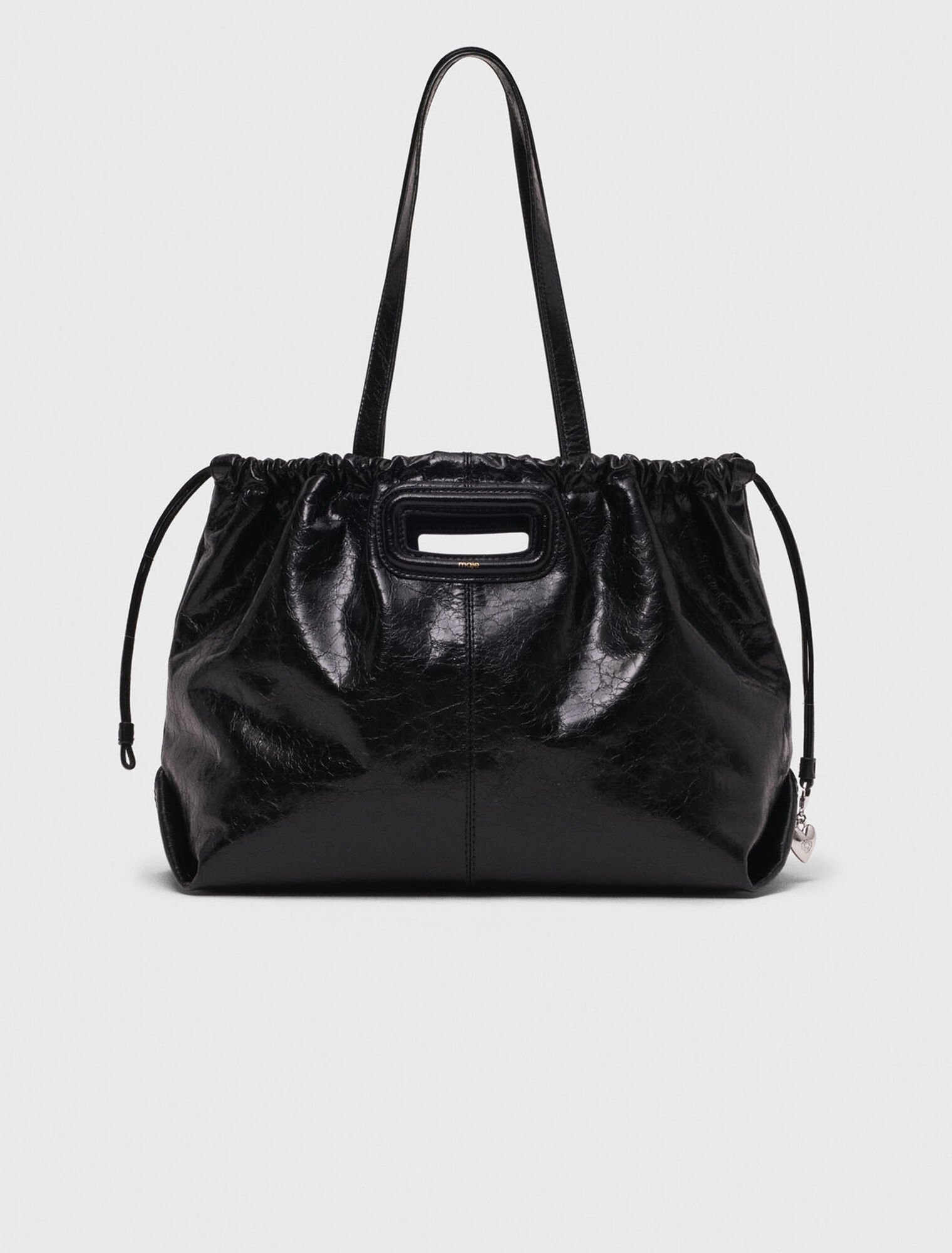 Crackled leather M Tote bag