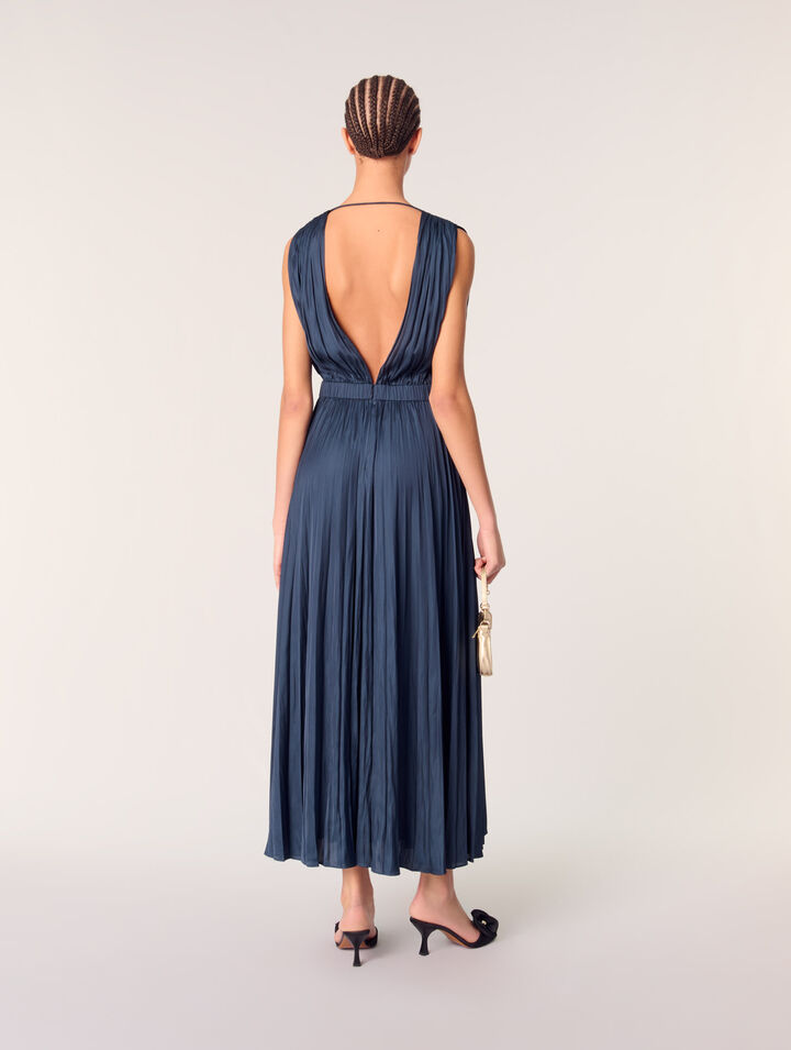 Pleated maxi dress