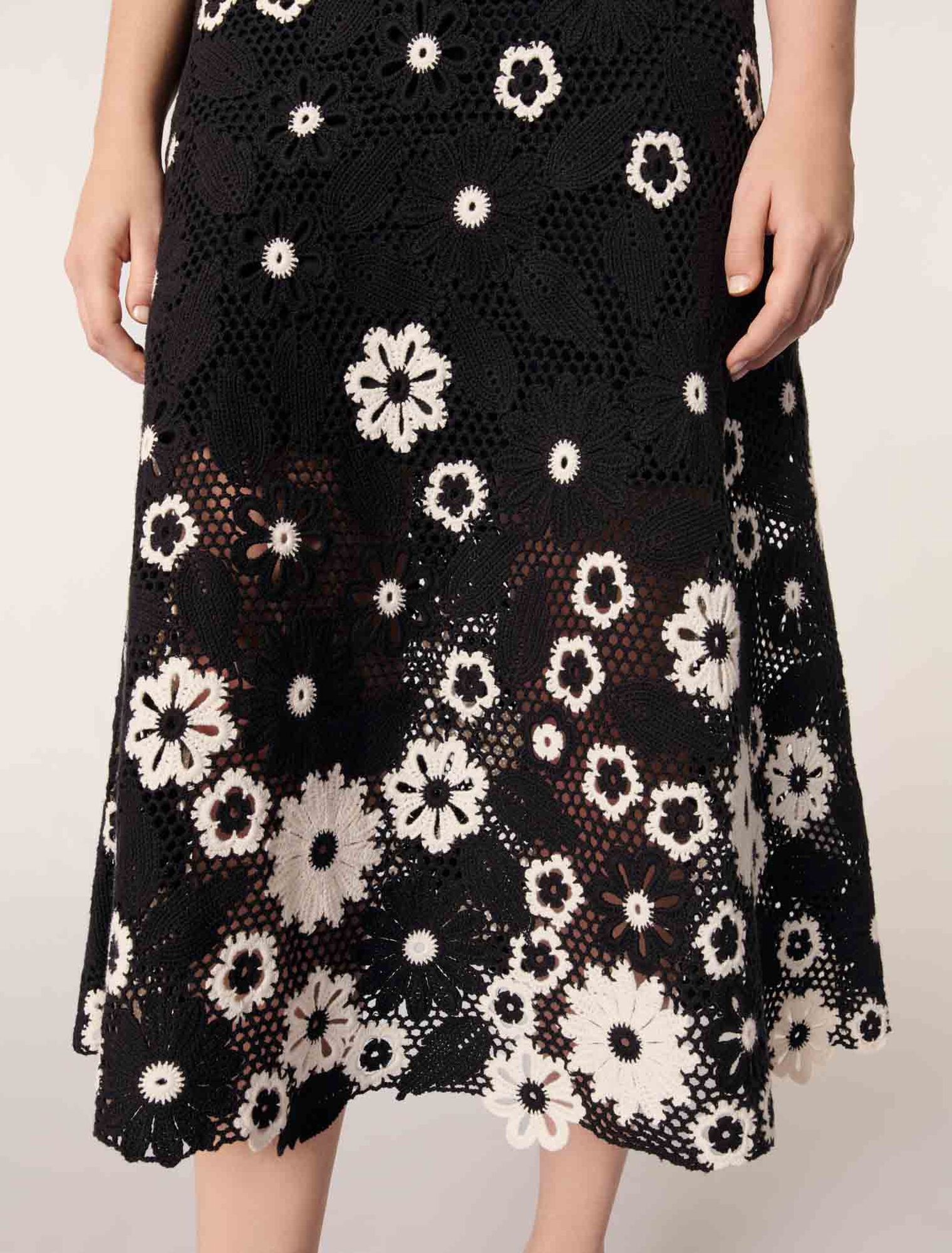 Floral crochet maxi dress