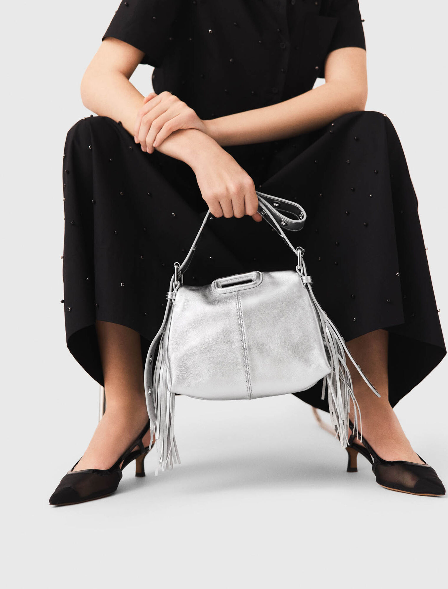 Miss M mini metallic leather bag