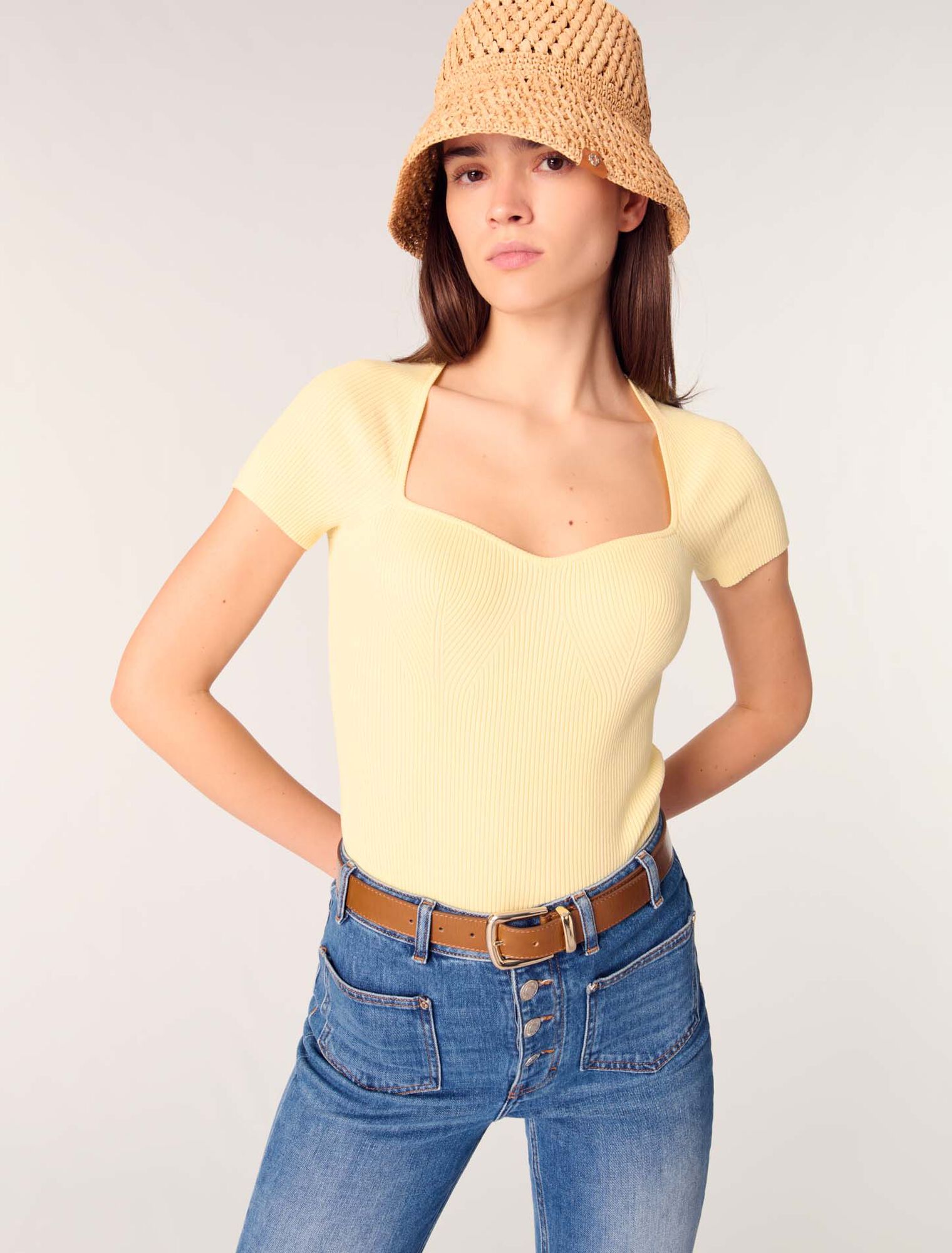 Rib knit top