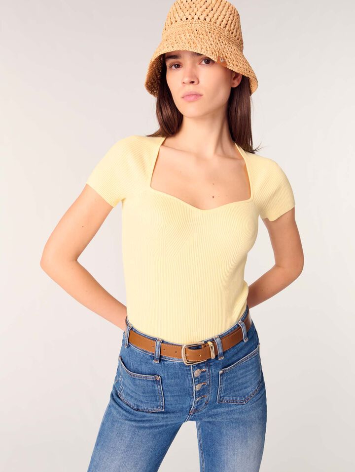 Rib knit top