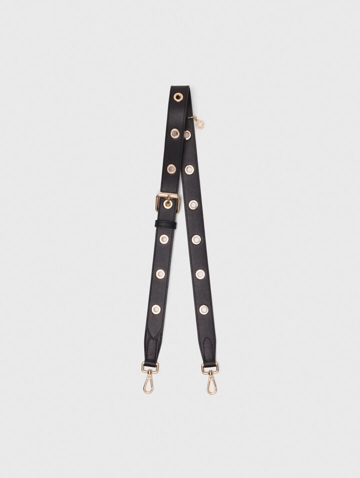 Leather strap with eyelets