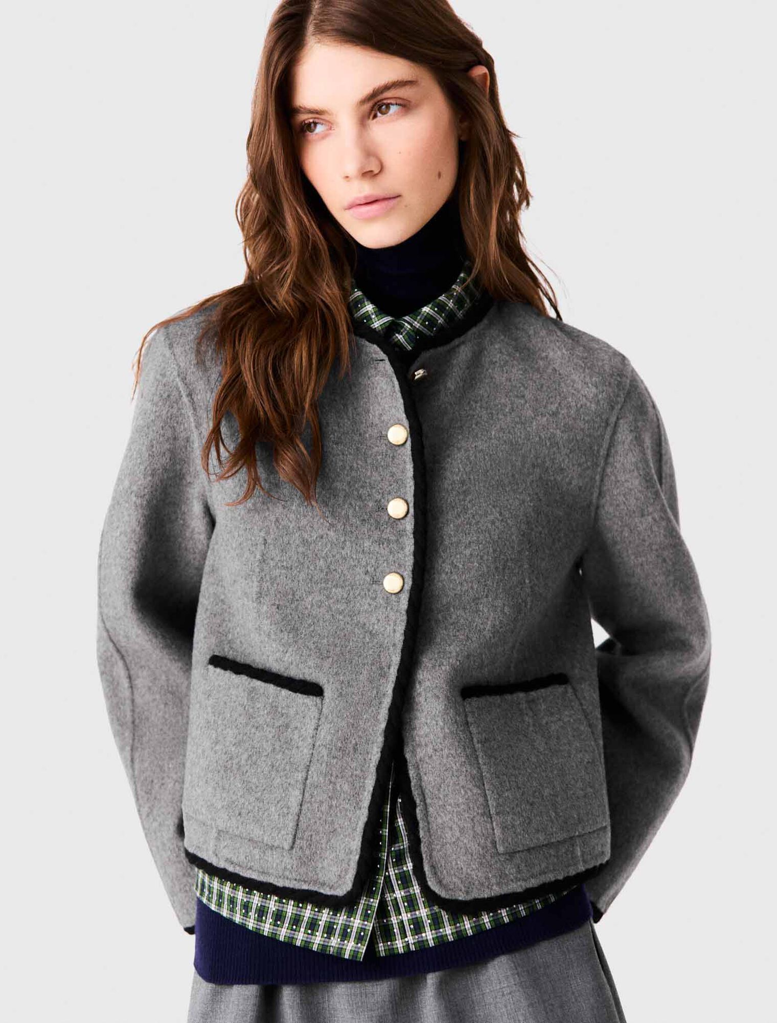 Short double-faced coat