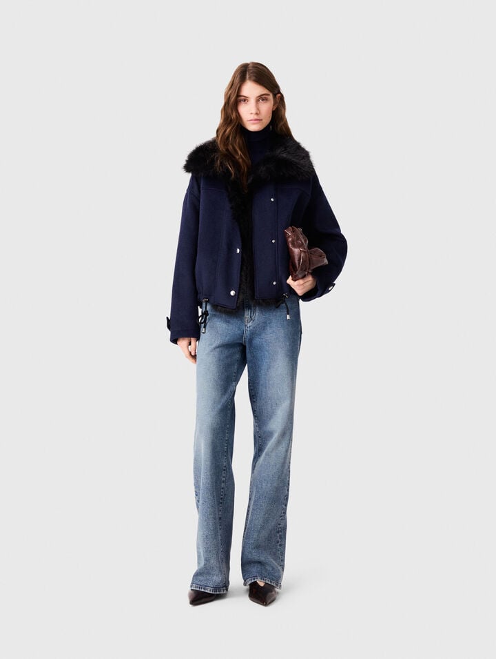 Short double-faced coat