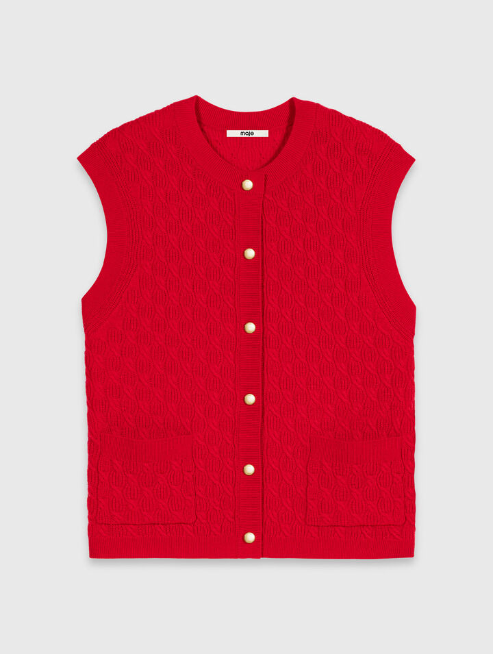 Sleeveless knit top