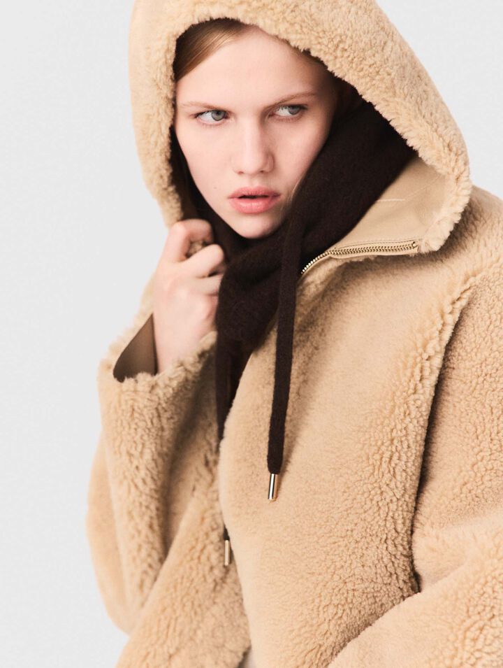 Reversible coat with hood