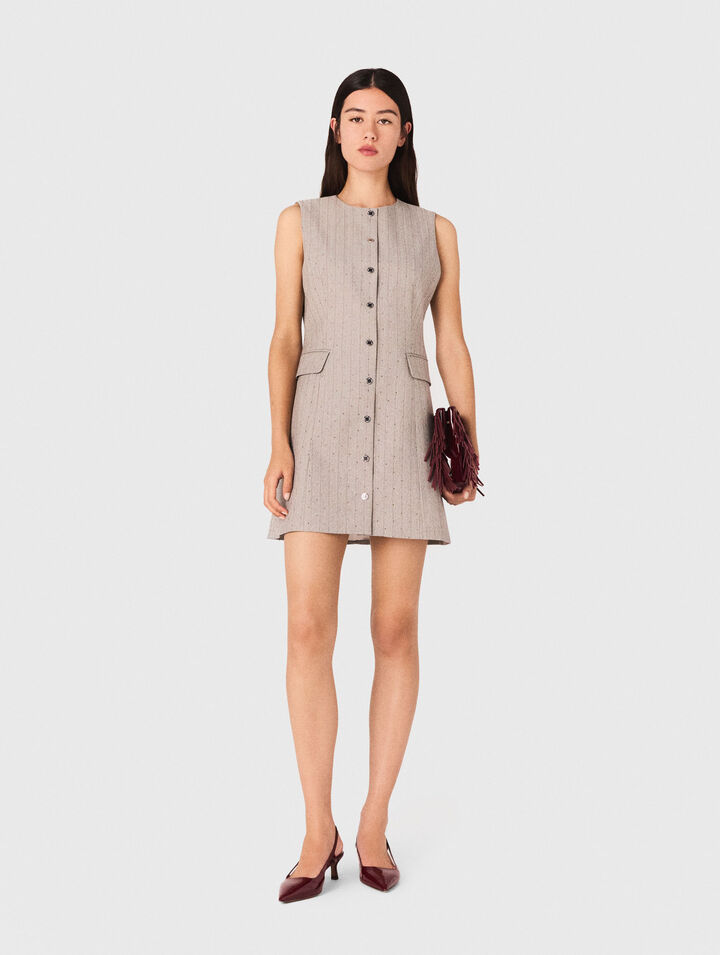 Short rhinestone suit dress