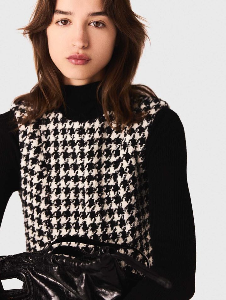 Flared tweed dress