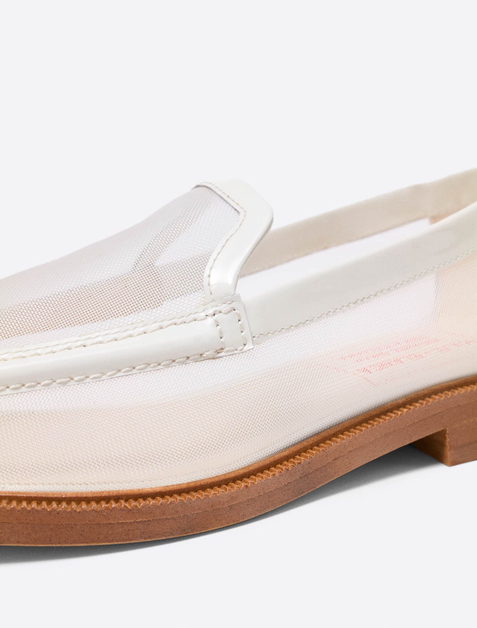 Leather and mesh loafers