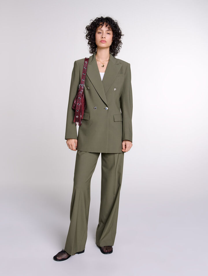 Straight-leg suit trousers