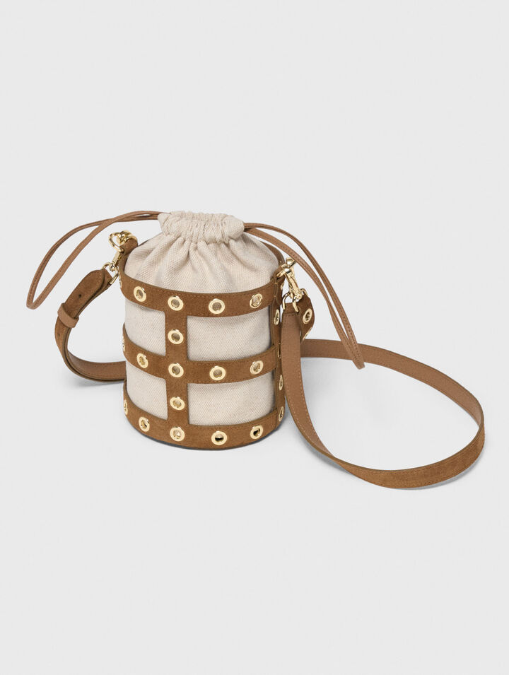 Suede Miss M bucket bag