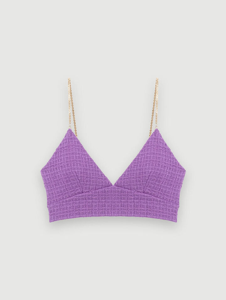 Tweed crop top